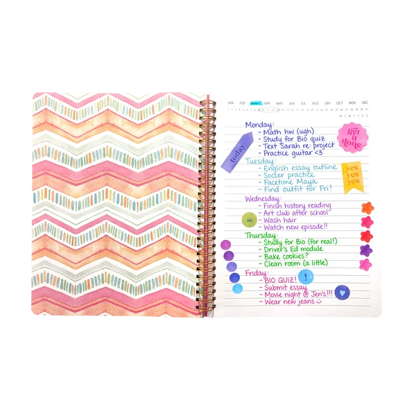 Artful Notes Reverse Coloring Notebook (Geoscapes)