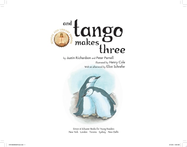 And Tango Makes Three HB (Scholl & Library Edition)