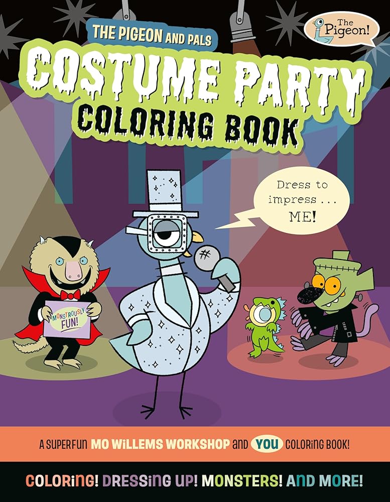 The Pigeon and Pals Costume Party Coloring Book cover image