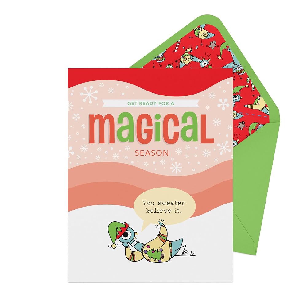 The Pigeon Magical Season! Greeting Card (Mo Willems Holiday Cards) cover image