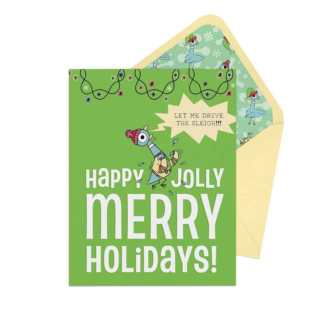 The Pigeon Happy Jolly Merry Holidays! Greeting Card (Mo Willems Holiday Cards) cover image