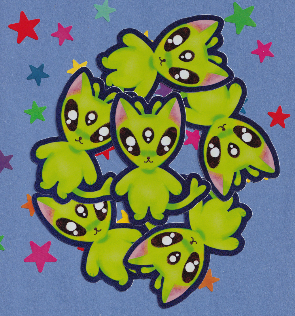 Alien Kitty Sticker