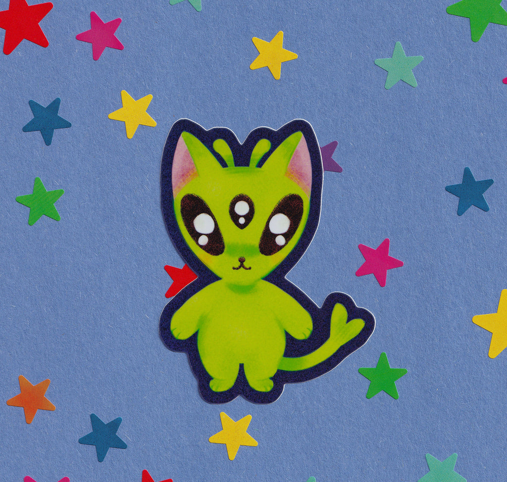 Alien Kitty Sticker