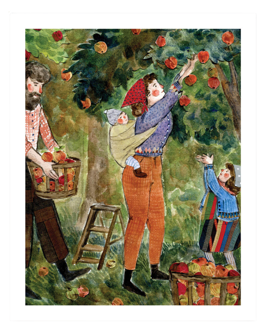 Autumn Apple Picking Print