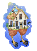 Baba Yaga Cottage Sticker