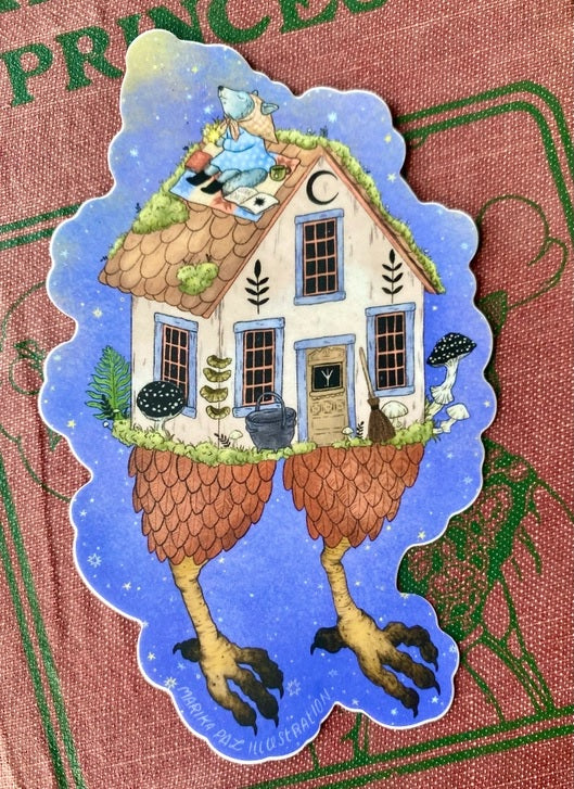 Baba Yaga Cottage Sticker