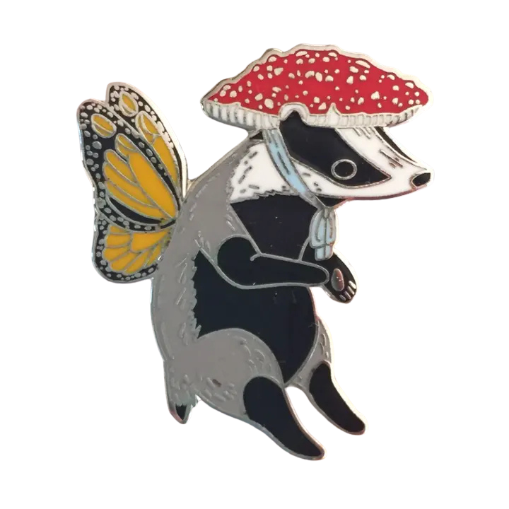 Badger Faerie Enamel Pin