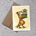 Card-Book Loving Fox