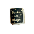 Books Are Magic Black Glitter Enamel Pin