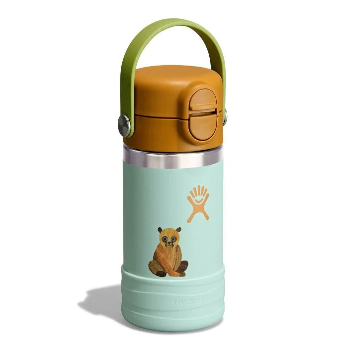 Brown Bear Hydro Flask Kids - Blue 12 oz with Cap
