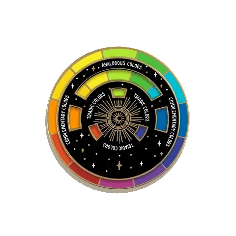 Color Wheel Interactive Spinner Enamel Pin
