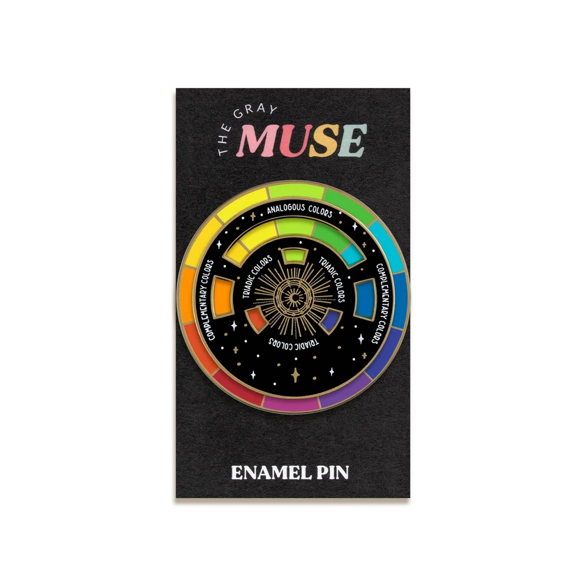 Color Wheel Interactive Spinner Enamel Pin