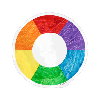 Eric Carle Color Wheel Transparent Sticker