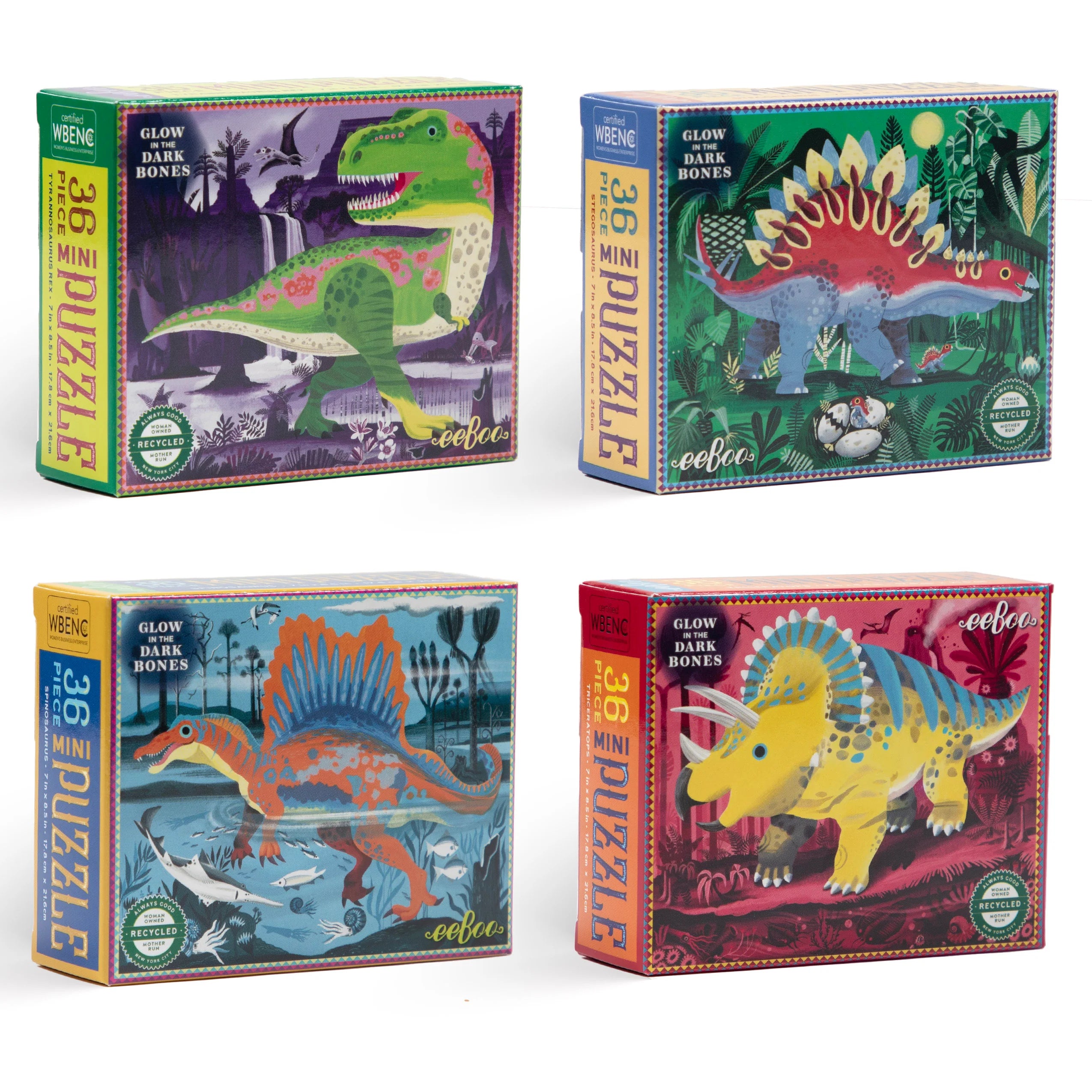 Dinosaur Glow in the Dark Mini Puzzle Assorted