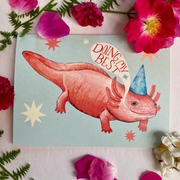Card-Doing My Best Axotlotl