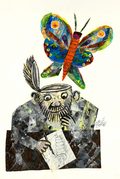 Self Portrait with Butterfly Postcard