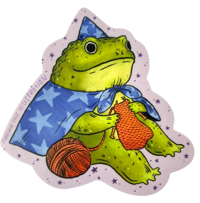 Frog Wizard Sticker