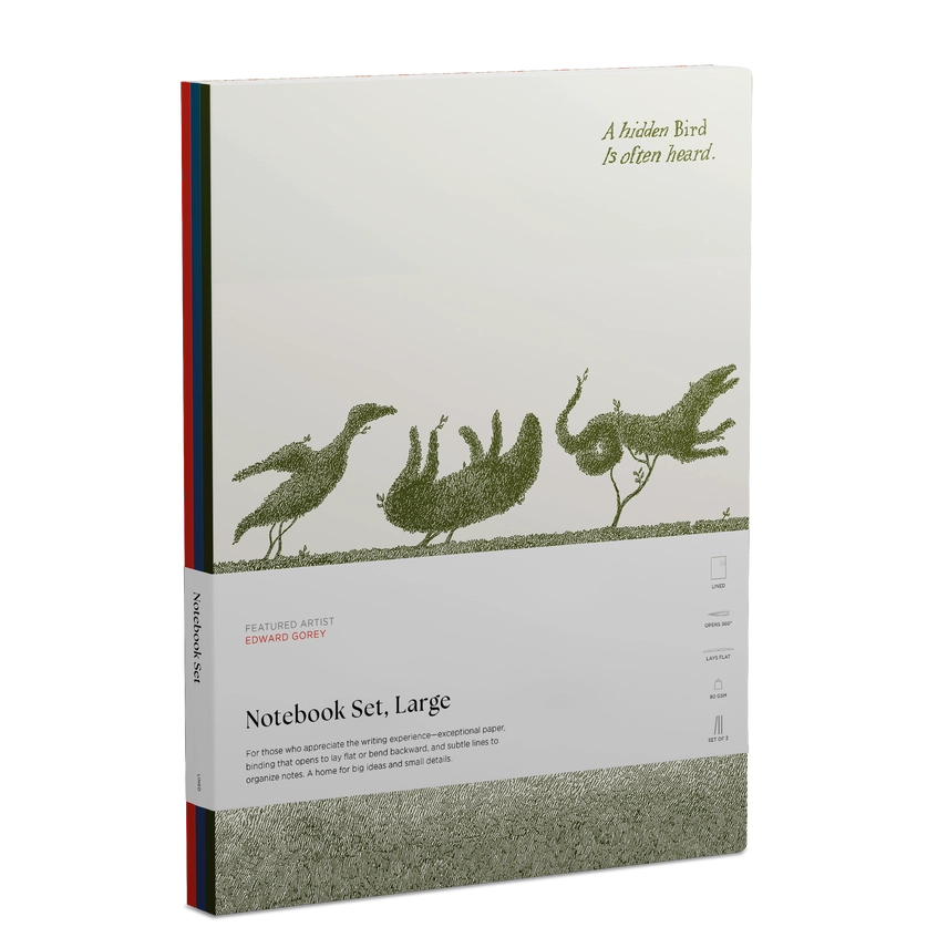 Edward Gorey Large Notebook Set