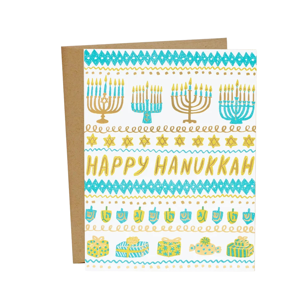 Hanukkah Stripes Card