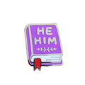 Pronoun Book Pin - He/Him