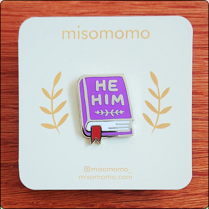 Pronoun Book Pin-He/Him