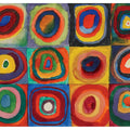 Kandinsky Card - Squares with Concentric Rings