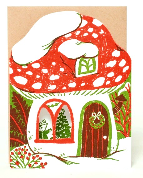 Merry Mushroom House Card