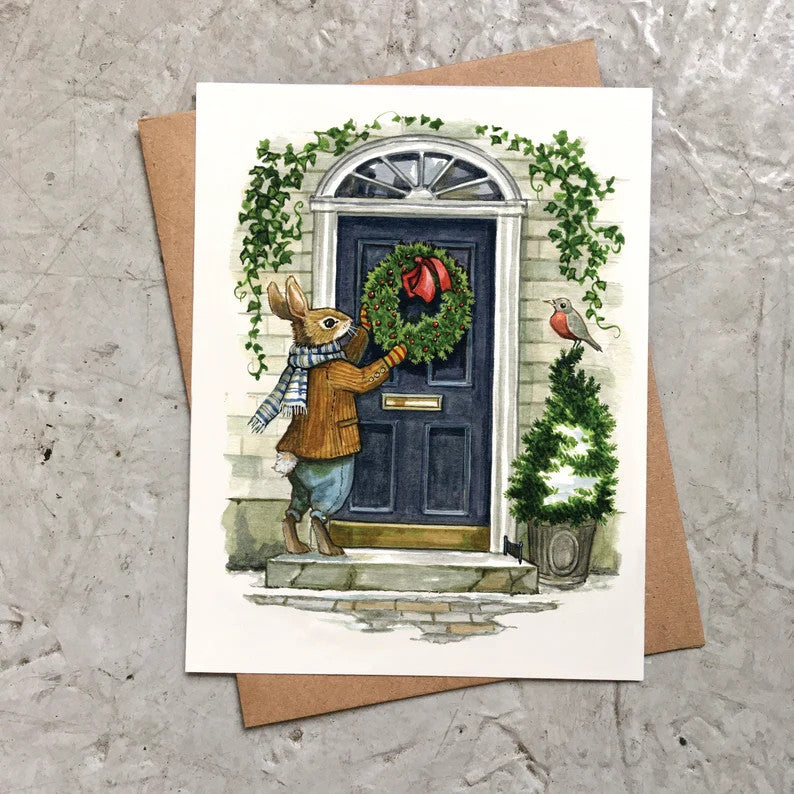 Astrid Sheckels Card - Mr. Rabbit's Wreath