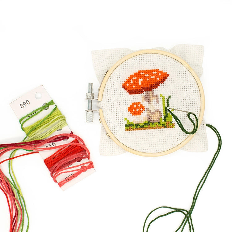 Mini Mushroom Cross Stitch Kit