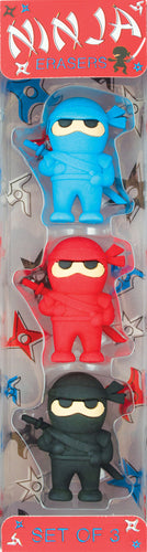 Ninja Erasers (set of 3)