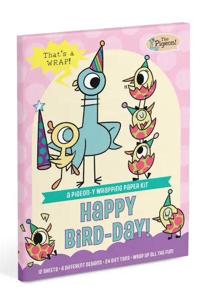 Pigeon Happy Bird-Day Wrapping Paper Kit