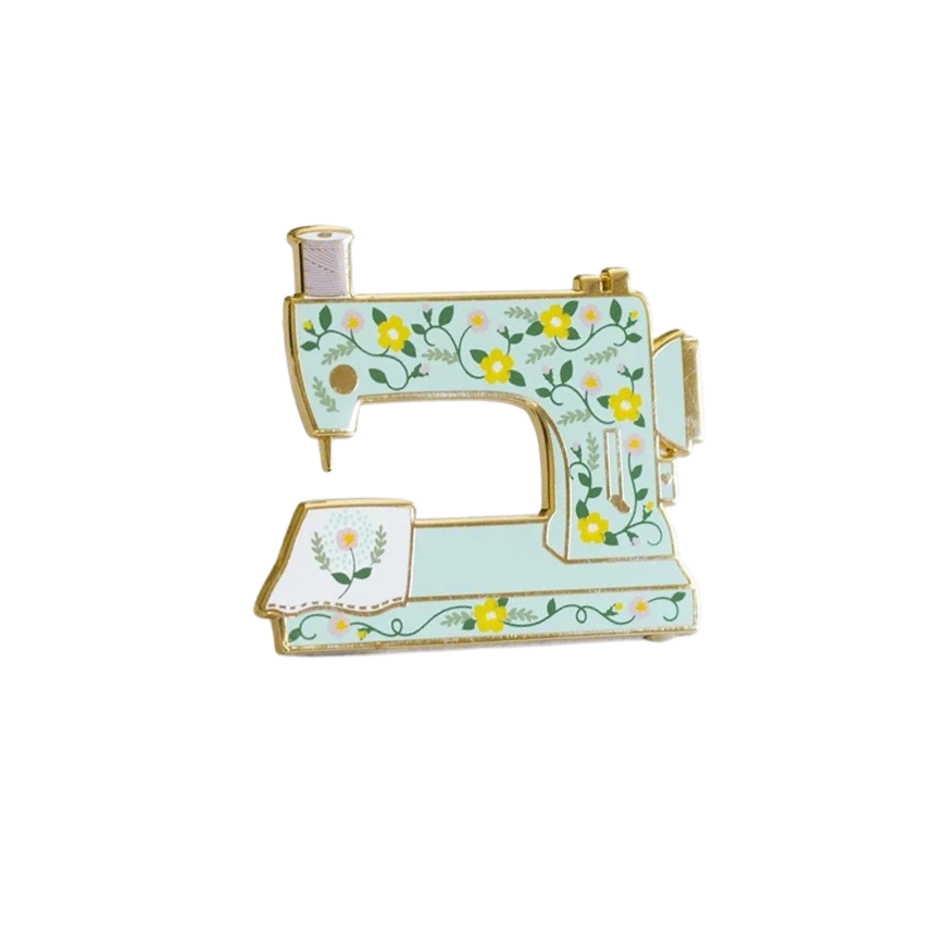 Sewing Machine Interactive Enamel Pin