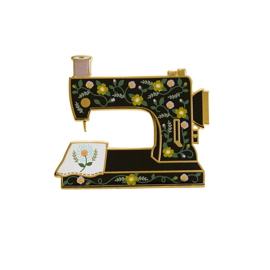 Sewing Machine Interactive Enamel Pin