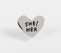 Pin-Pronoun: She/Her
