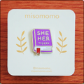 Pronoun Book Pin-She/Her