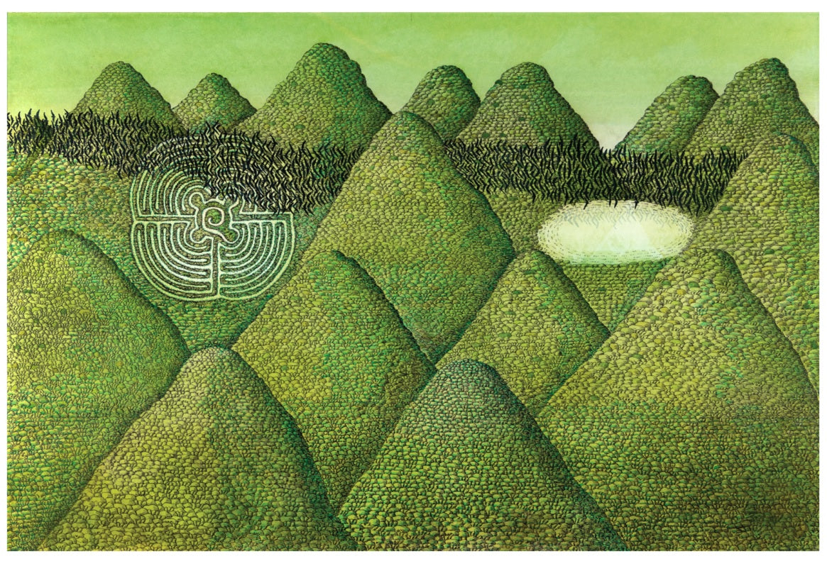Postcard-Peter Sis Valley of Unity
