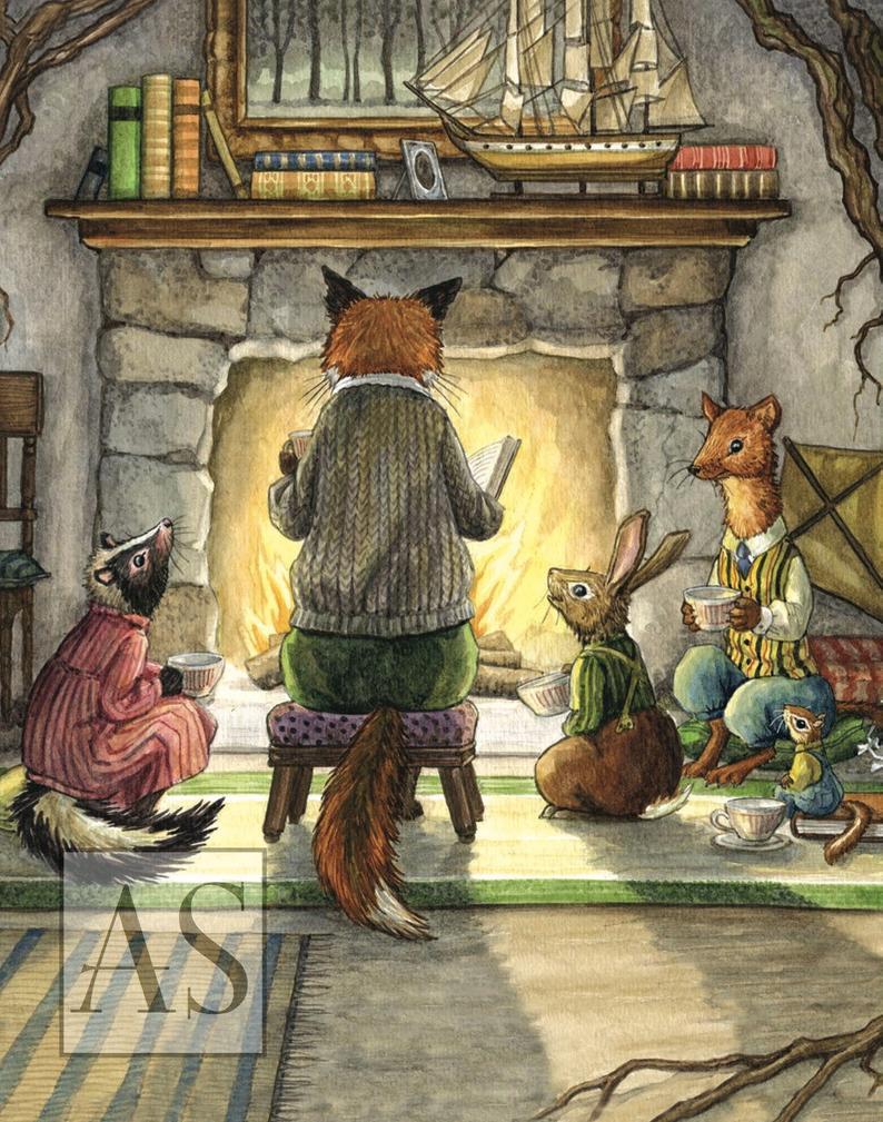 Astrid Sheckels Card - Story Time with Hector Fox
