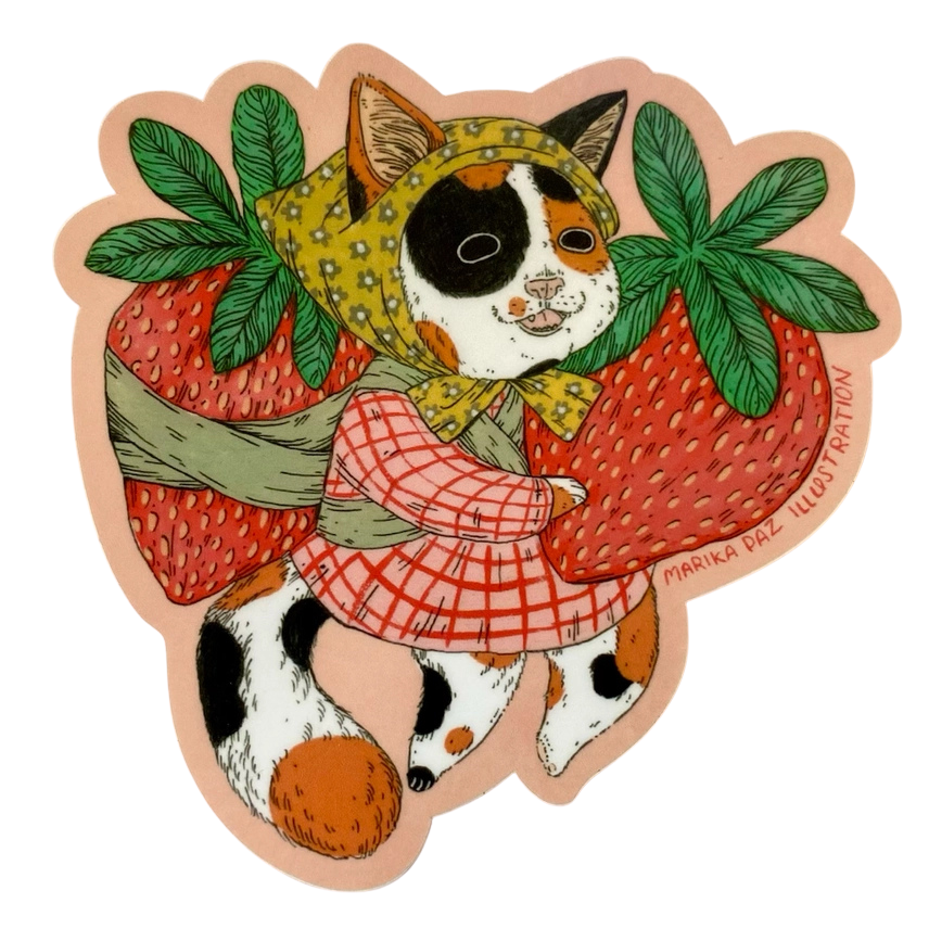 Strawberry Cat Sticker