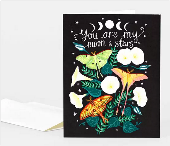 Card-You Are My Moon and My Stars