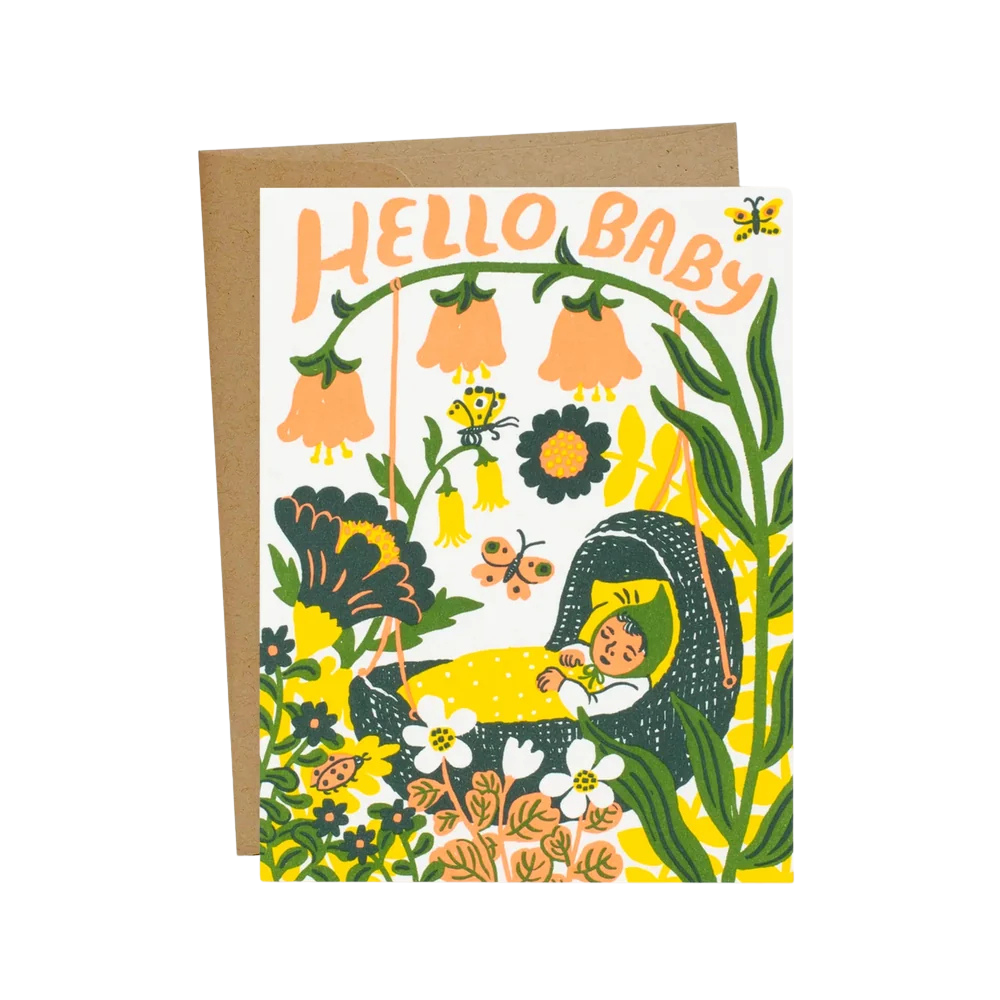 Hello Baby Bassinet Card