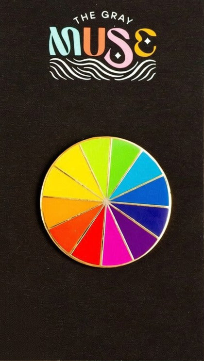 Rainbow Color Wheel Enamel Pin